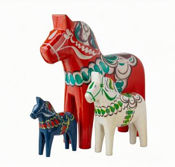 馬 馬,ダーラナホース,ダーラナ馬の写真素材