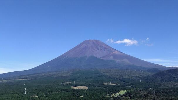 富士山 夏の富士山,青空,端正の写真素材