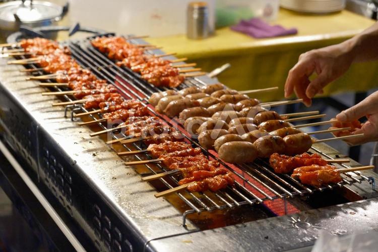 タイの串焼き 串焼き,チェンマイ,タイの写真素材