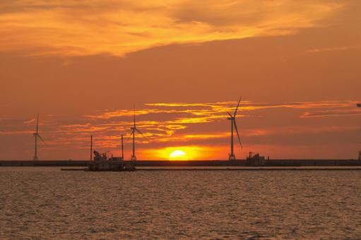 夕景 夕景 夜景,夕暮れ,マジックアワーの写真素材