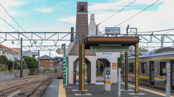 銚子電鉄銚子駅舎と線路と209系車両 銚子電鉄銚子駅舎と線路と209系車両 銚子電鉄,銚子駅,駅舎の写真素材