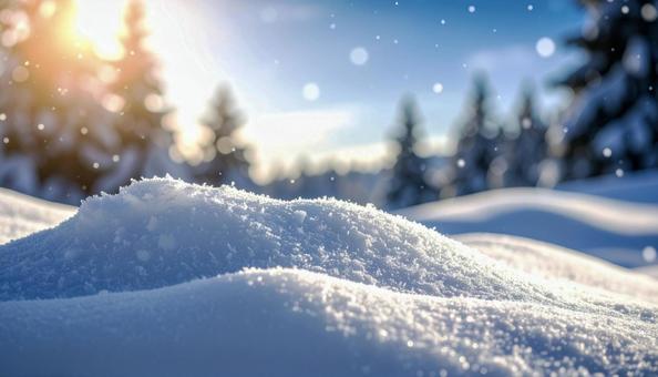 青空に雪が積もっている 青空に雪が積もっているの写真