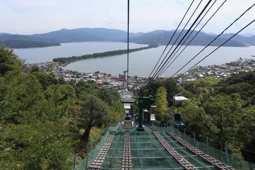 天橋立 天橋立 天橋立,リフト,海の写真素材