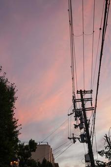 Scarlet Sky Telephone Pole, JPG