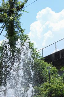 噴水 噴水の写真