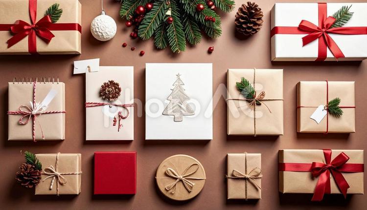 クリスマスプレゼントとオーナメント クリスマス,プレゼント,オーナメントの写真素材