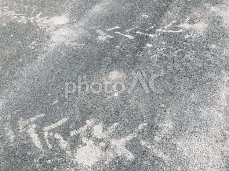 タイヤ痕アート タイヤ痕,アート,トラクターの写真素材