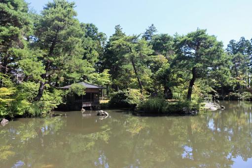 新潟県新発田市清水園、国特別名勝、夕佳亭 新潟県新発田市清水園、国特別名勝、夕佳亭 新潟県,新発田市,清水園の写真素材