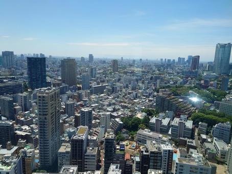 東京タワーから見た景色 東京タワーから見た景色 街並み,東京,自然の写真素材