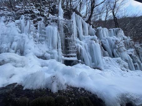 雪城 雪城 氷,つらら,鍾乳洞の写真素材