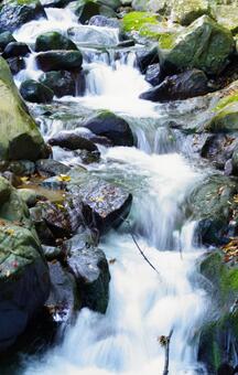 千歳川、湯河原万葉公園 川,たき,自然の写真素材