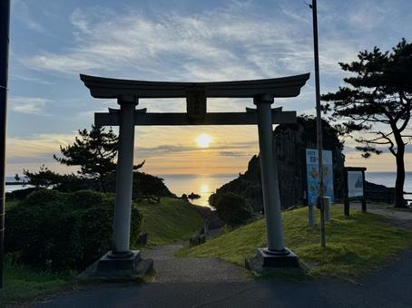 Evening sky at Echizen Coast, Hokoshima, Fukui Prefecture, JPG