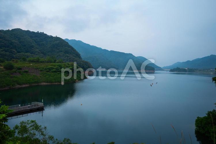 宮ヶ瀬湖とやまびこ大橋 風景,自然,山の写真素材