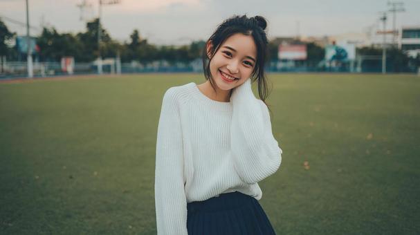 若々しい女性のポートレート 若々しい女性のポートレートの写真