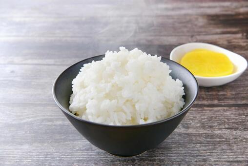 ご飯とお漬物 お米,米,新米の写真素材