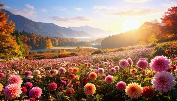 秋の花 ダリア 秋の花 ダリアの写真