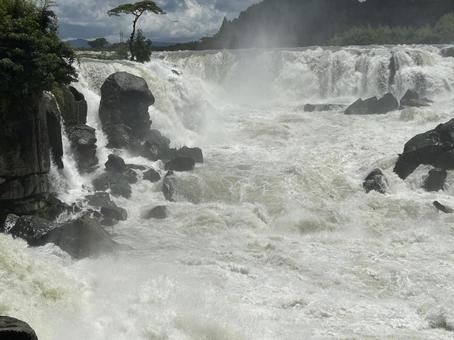 増水した曽木の滝 曽木の滝,曾木の滝,曾木の写真素材
