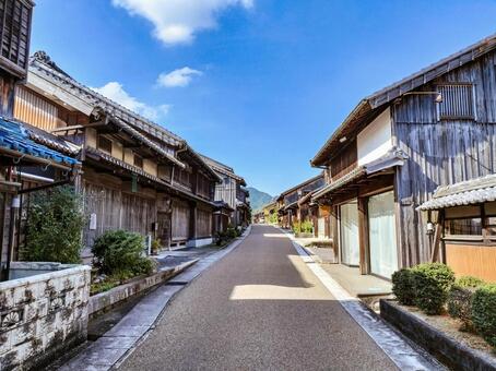 旧東海道「関宿」の町並み 関宿,旧東海道,宿場町の写真素材