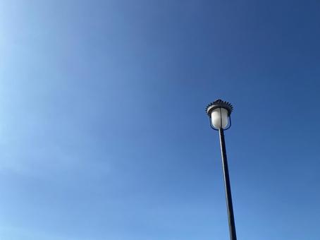 青空と街灯 青空と街灯の写真