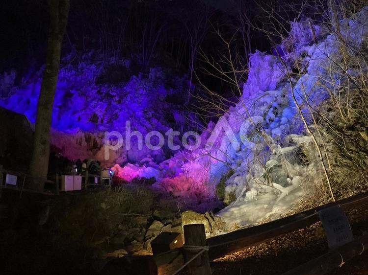 あしがくぼの氷柱 氷柱,つらら,氷の写真素材