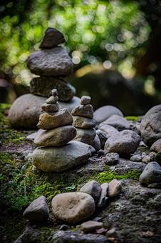 河原の小石の積み上げ 小石,積み上げ,積むの写真素材
