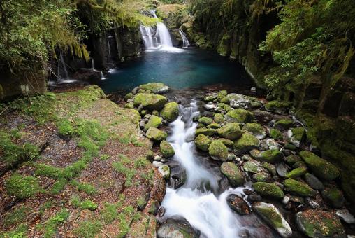 菊池渓谷 菊池渓谷,熊本県,渓流の写真素材