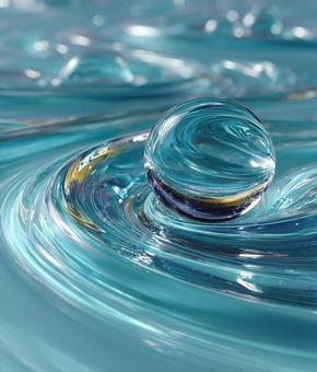 水中のきらめく球体 水中のきらめく球体の写真