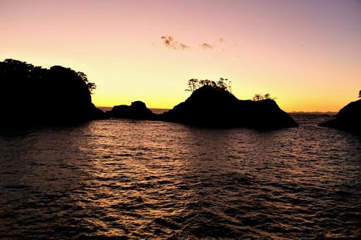 Sunset on Norihama Beach, закат догасима, dogashima, закат, JPG