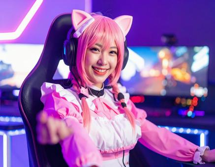 コスプレゲーマー・勝利の笑顔 コスプレゲーマー・勝利の笑顔の写真