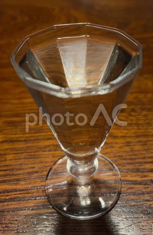 R7.1.16 　日本酒加賀の井のグラス 日本酒,加賀の井,グラスの写真素材