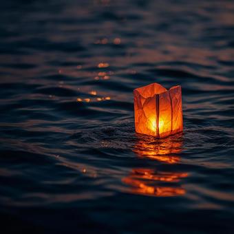 闇夜を照らすランタン 闇夜を照らすランタンの写真
