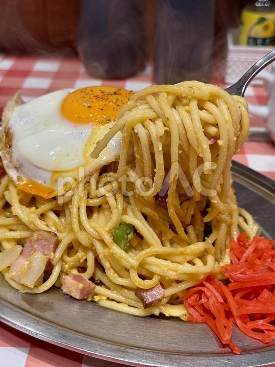 喫茶店の塩焼きそば 塩焼きそば,焼きそば,麺の写真素材