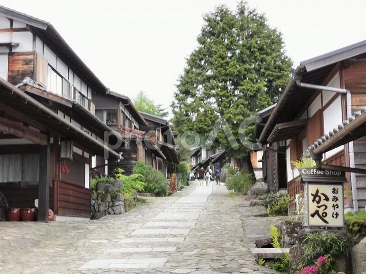中山道　馬籠宿 馬籠宿,中山道,宿場町の写真素材