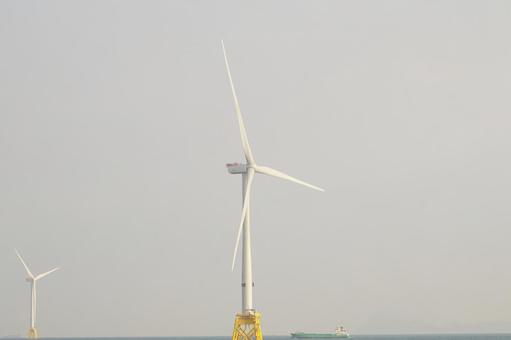 洋上風力発電機 洋上,風力発電機,海洋の写真素材