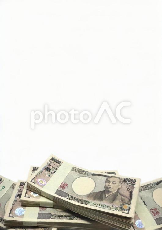 紙幣のイメージ　一万円札　1035 100万円,一万円,紙幣の写真素材