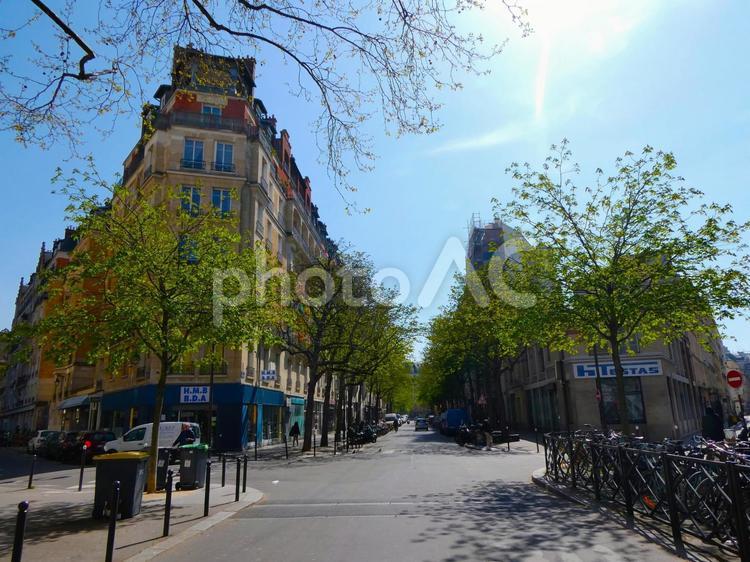 美しいフランスの街並み 観光,フランス,街並みの写真素材