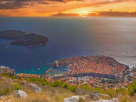 クロアチア（ドブロブニク） ドブロブニク,アドリア海の真珠,旧市街の写真素材