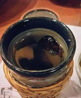 飲み物_熱燗（ひれ酒）の写真