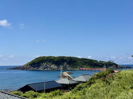 福井県東尋坊周辺雄島手前の漁村 福井県東尋坊周辺雄島手前の漁村 住宅街,昔ながら,田舎の写真素材