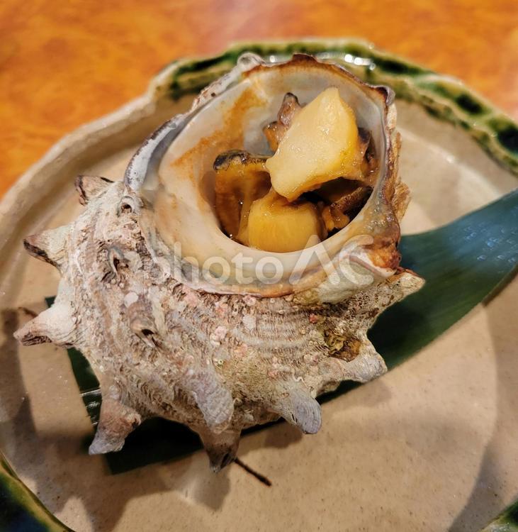 さざえのつぼ焼き さざえ,つぼ焼き,海鮮の写真素材