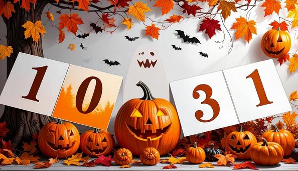 10月31日のハロウィン飾り 10月31日のハロウィン飾りの写真