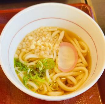 京風うどん うどん,たぬきうどん,天かすの写真素材