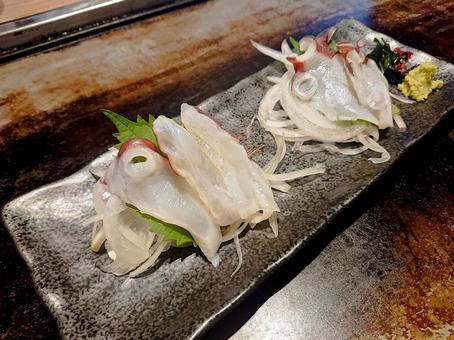 タコの刺身 タコの刺身の写真