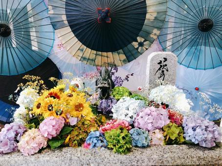 花手水 花手水,手水舎,参拝の写真素材