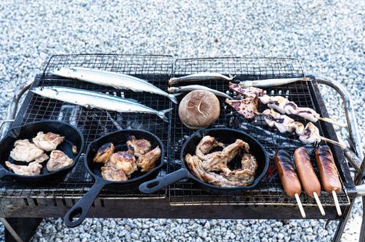BBQ（バーベキュー） bbq,海鮮,焼肉の写真素材
