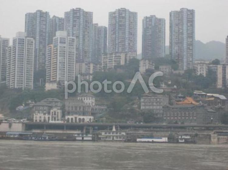 中国　重慶の長江風景　8 中国,海外,旅行の写真素材