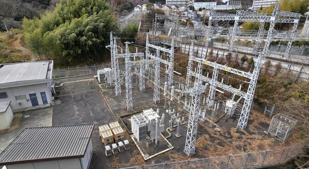 山陽新幹線変電所(神戸トンネル入口西側) 山陽新幹線変電所(神戸トンネル入口西側) 山陽新幹線変電所,神戸トンネル入口西側付近,神戸の写真素材