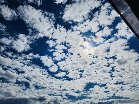ひつじ雲の光 自然,イメージ,風景の写真素材