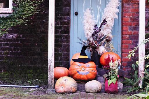ハロウィンの大きなカボチャ ハロウィンの大きなカボチャ 秋,ハロウィン,カボチャの写真素材
