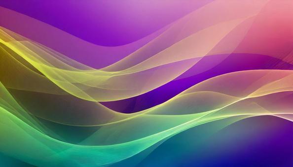 虹色の波紋のようなウェーブ 虹色の波紋のようなウェーブの写真